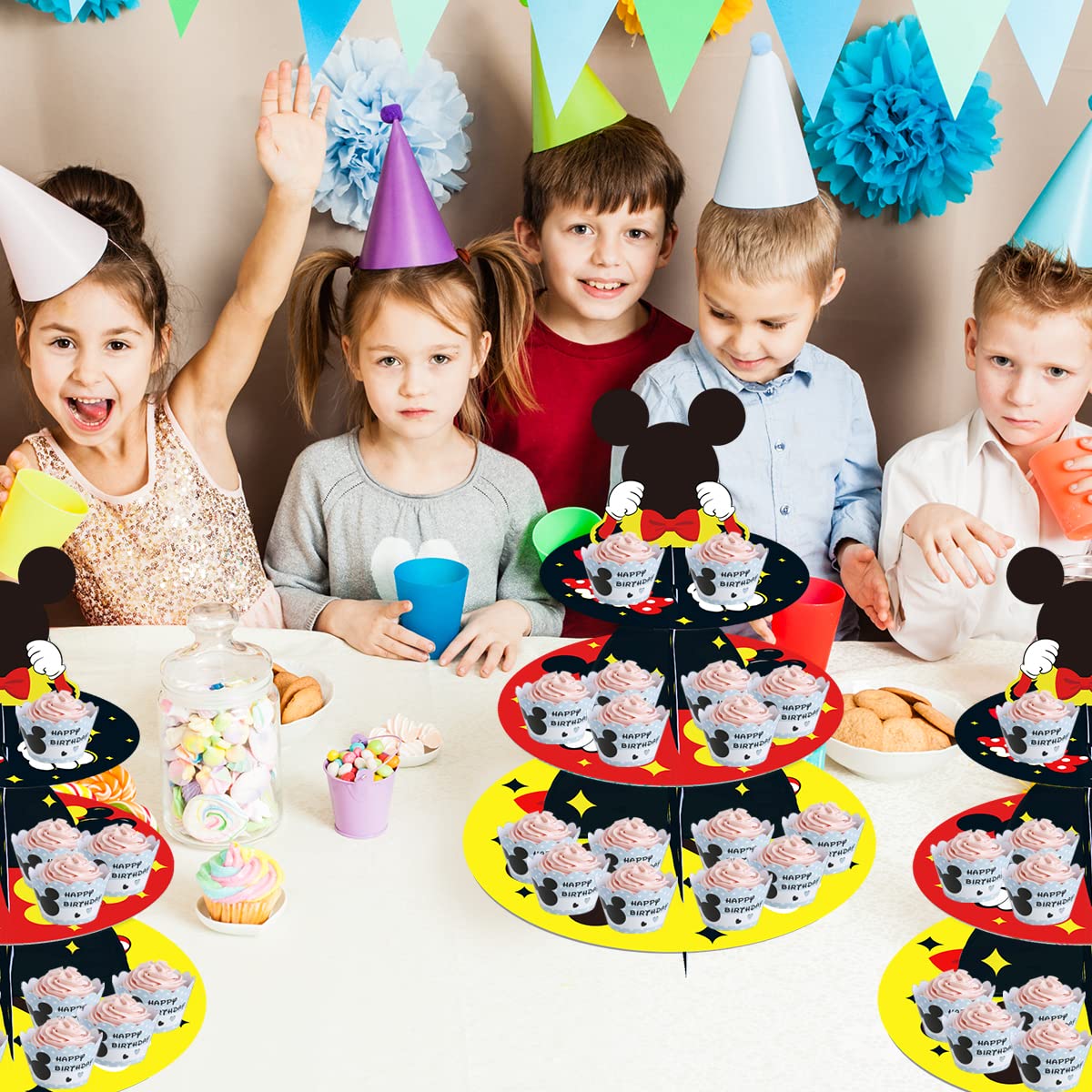 Diseño Mickey Minnie de OULUN, perfecto para fiestas temáticas.
