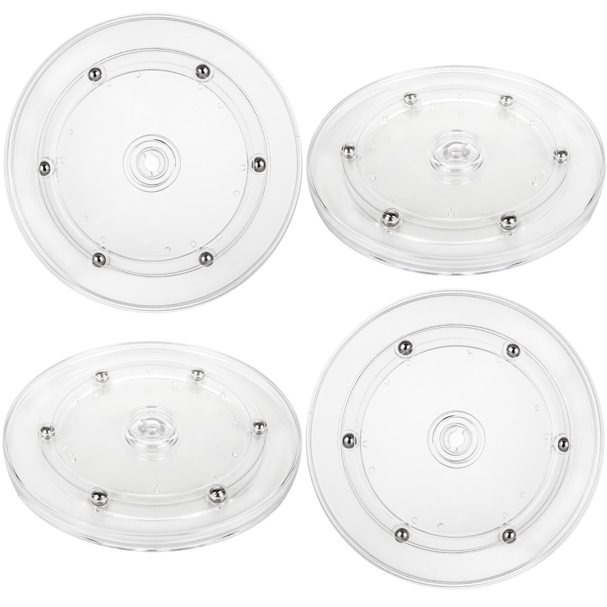 Oungy bandeja giratoria acrílica transparente de 6 pulgadas para ordenar especias.