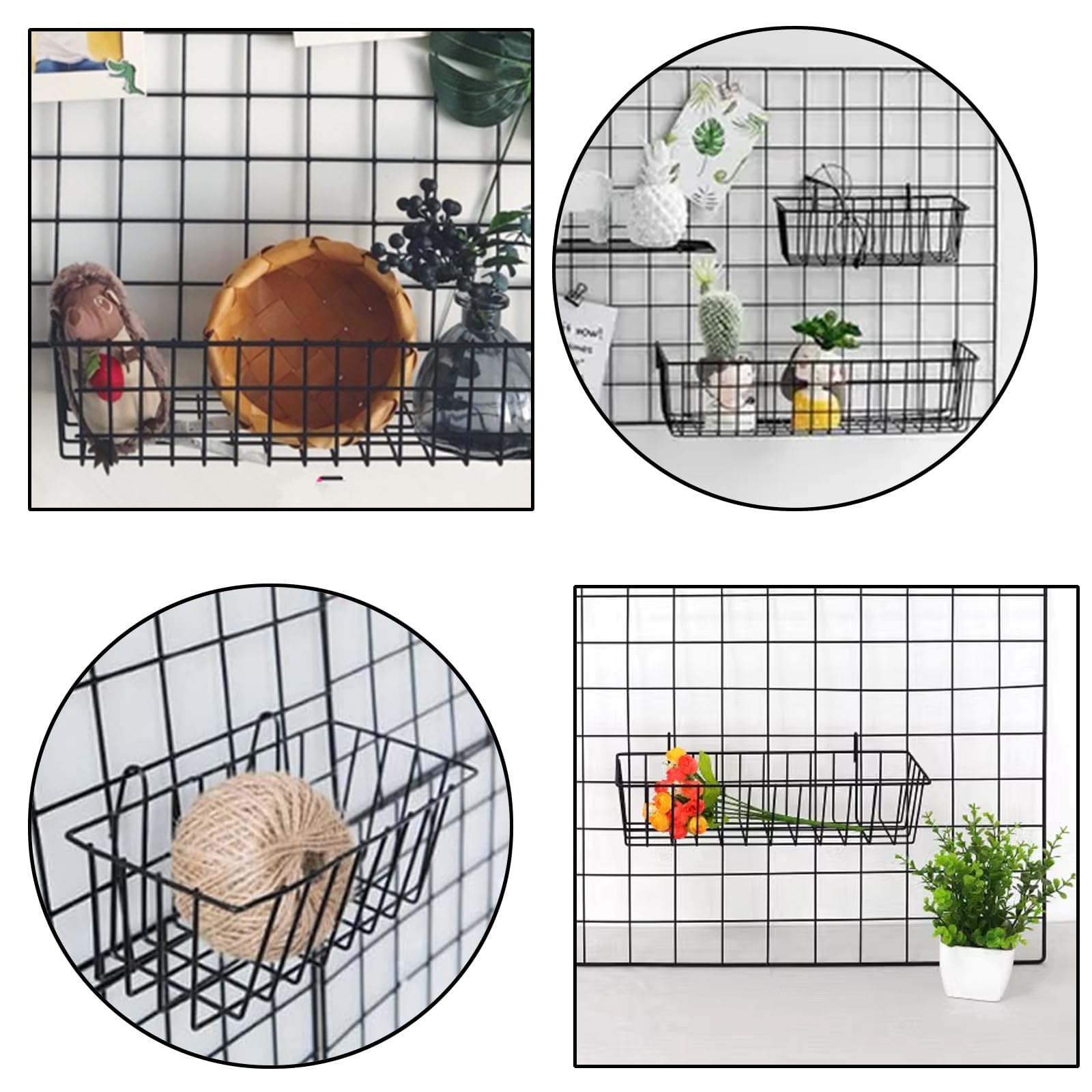 Oungy dimensiones de cada canasta 9x4x3 pulgadas para organización compacta.