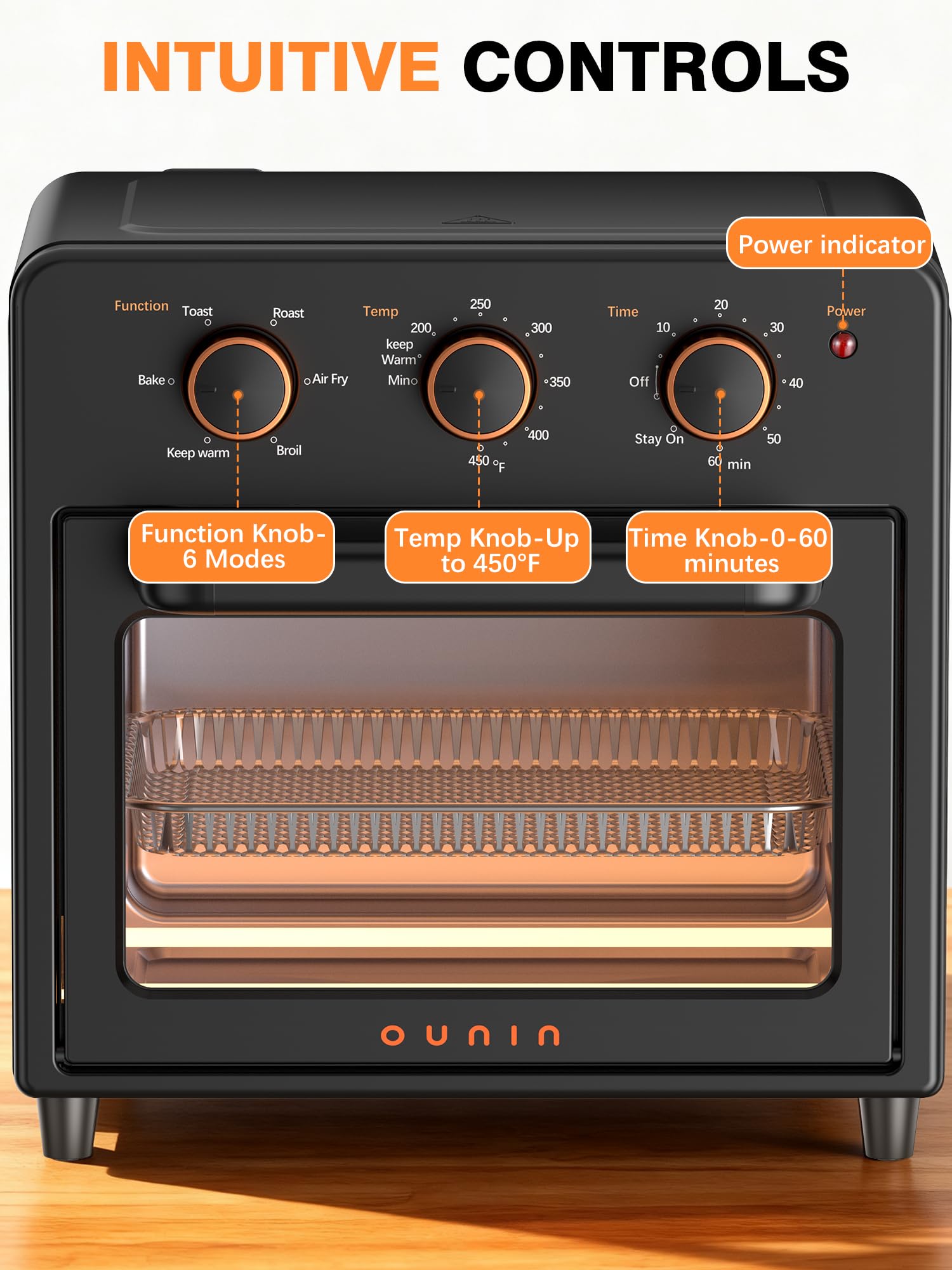 OUNIN limpieza fácil: bandeja y accesorios antiadherentes