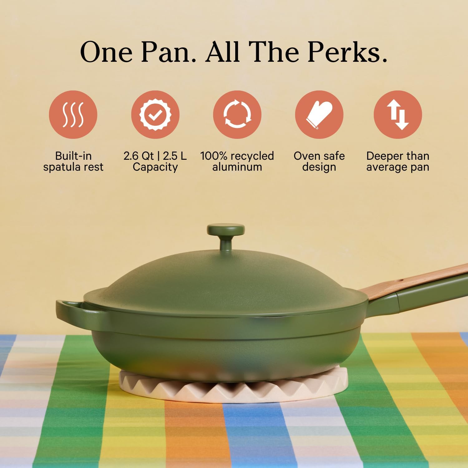 Our Place Always Pan 2.0 con recubrimiento cerámico seguro para cocinar