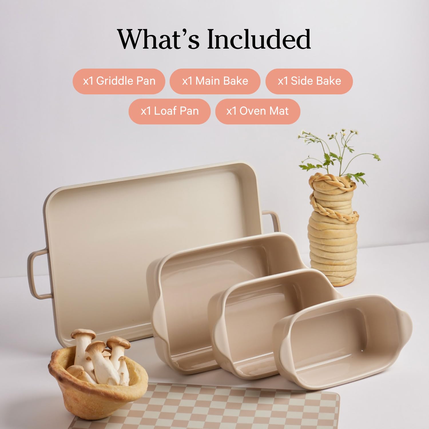 Our Place conjunto apilable, almacenamiento compacto.