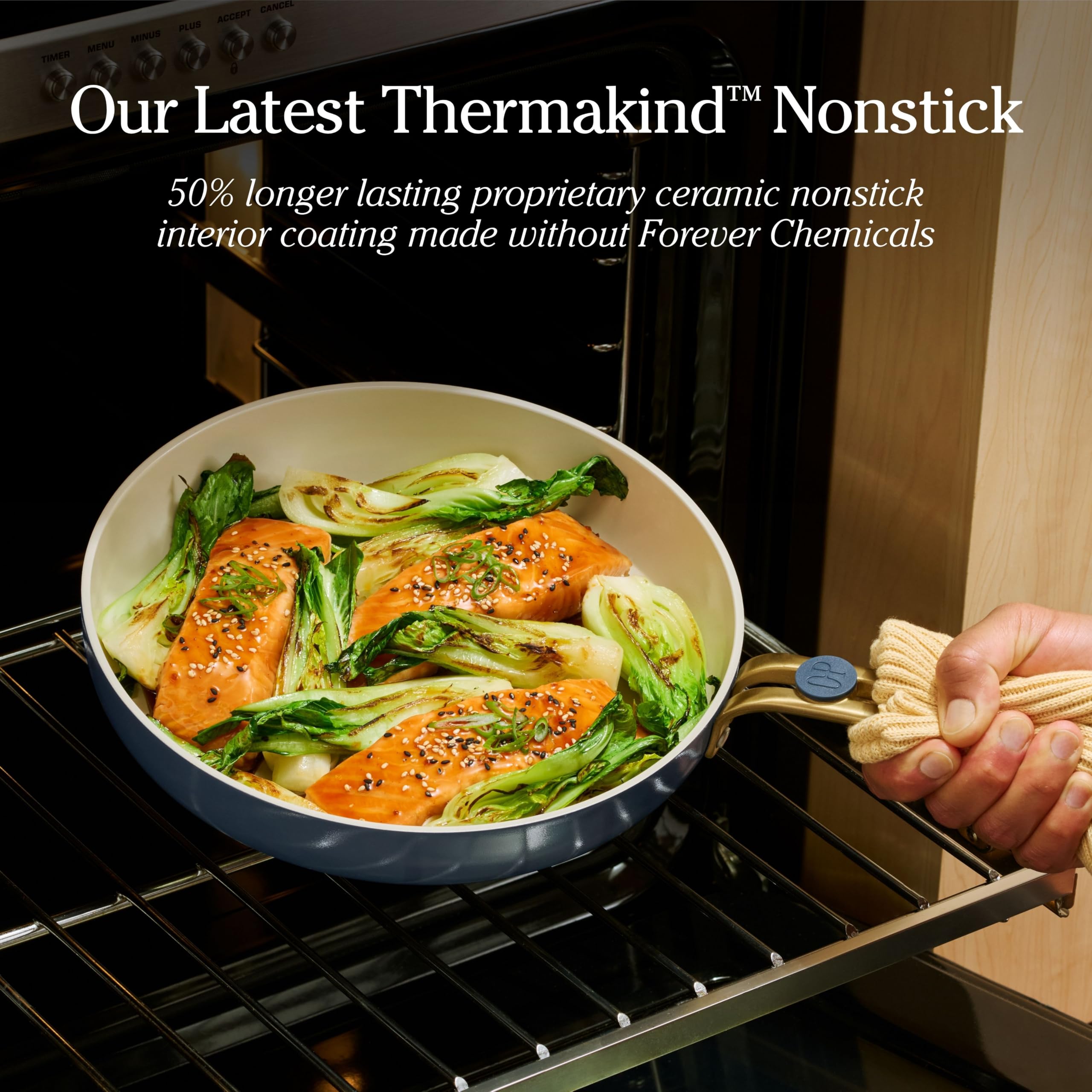 Sartén 12 pulgadas de la marca Our Place: base amplia para platos familiares