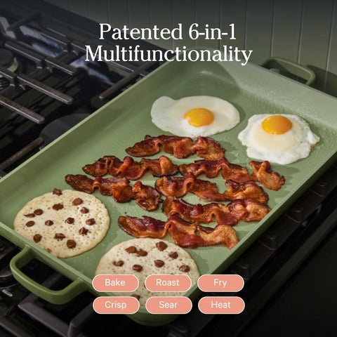 Our Place Griddle Pan apta para horno hasta 450°F, rendimiento uniforme