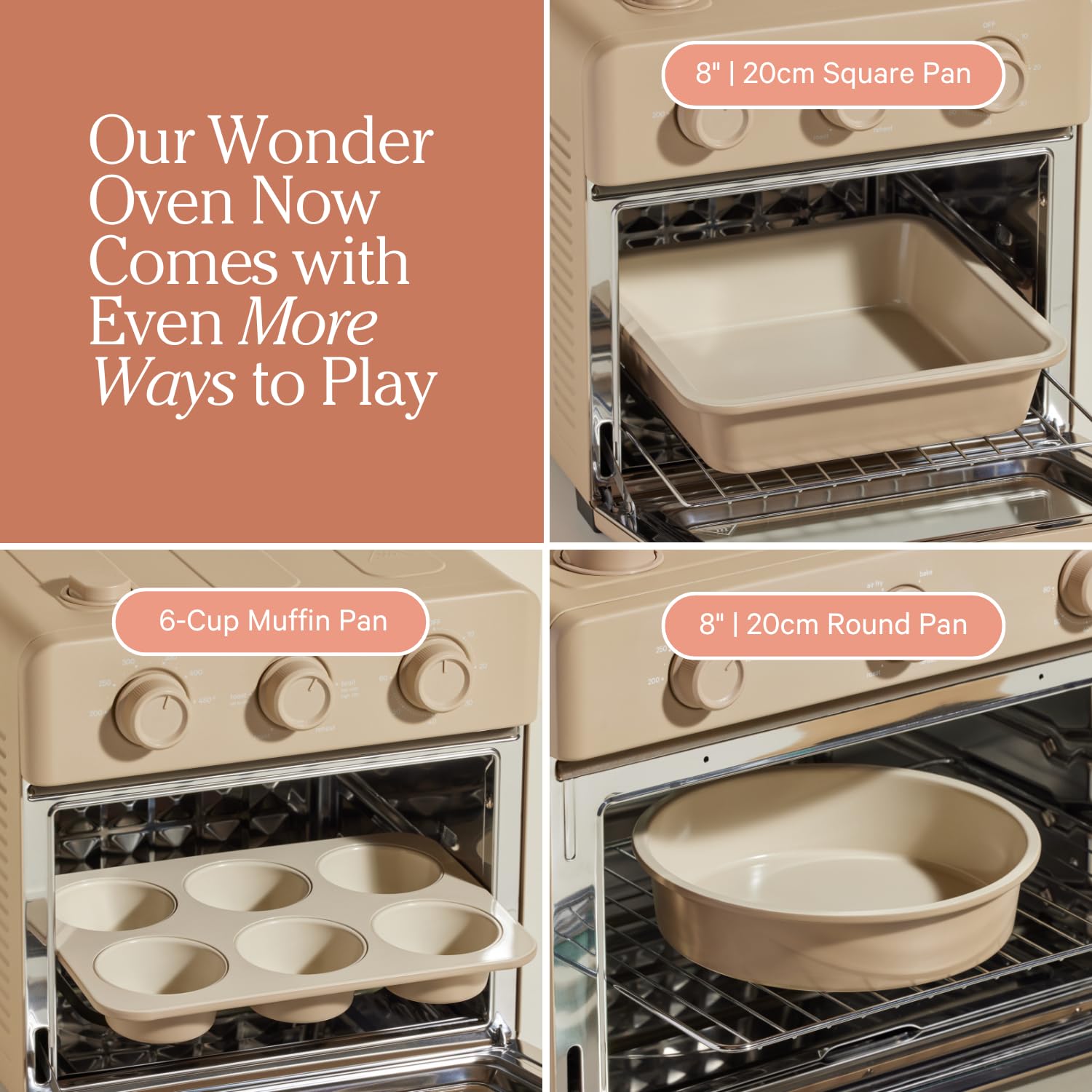 Our Place Wonder Horno, bandeja cuadrada de 8x8” para recetas versátiles