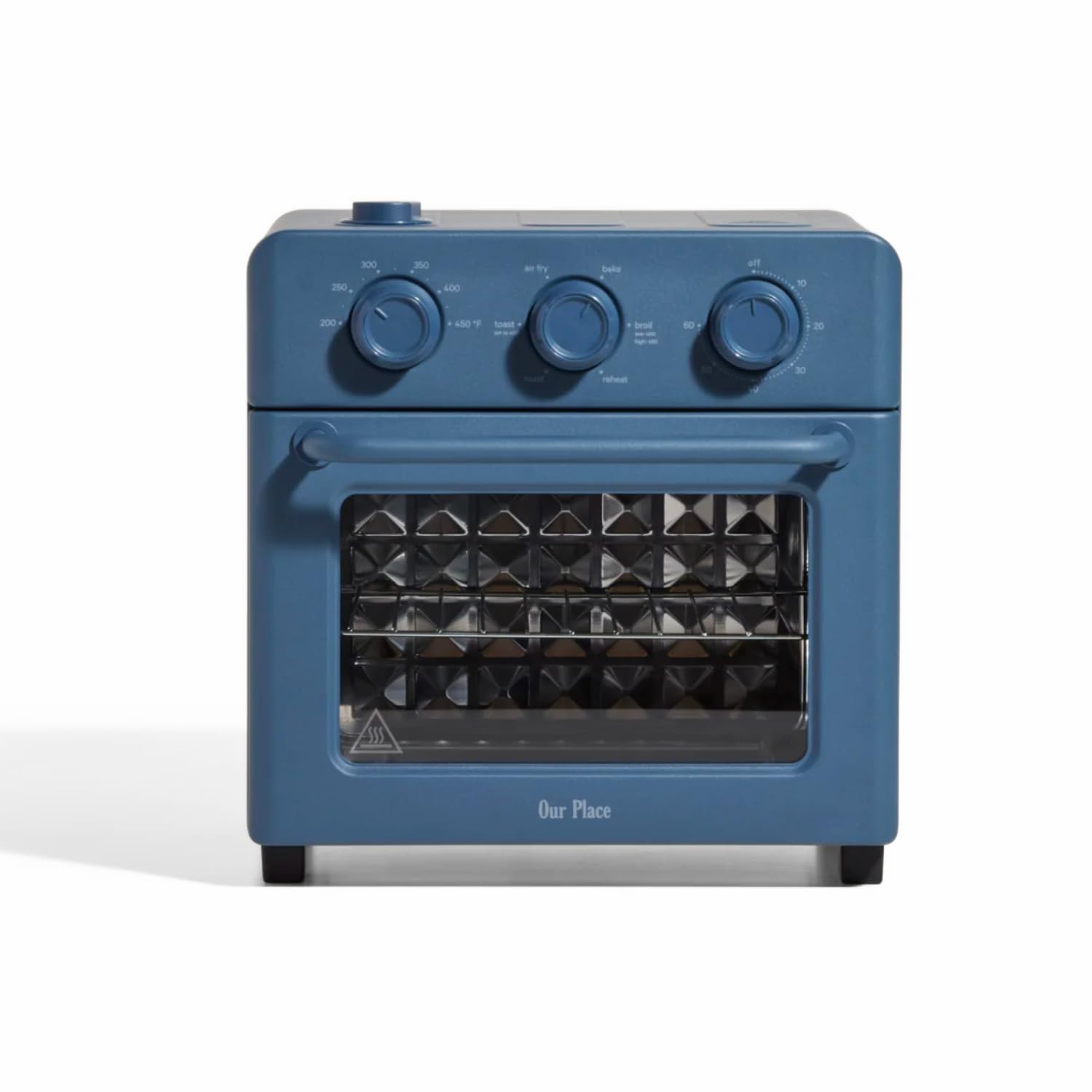 Our Place Wonder Oven frente de acero inoxidable en Azul Sal para cocina moderna