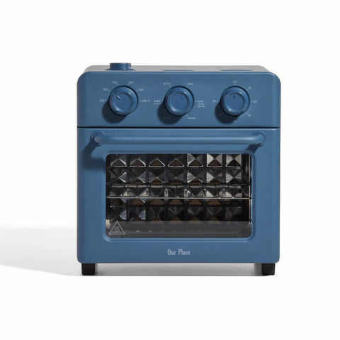 Our Place Wonder Oven frente de acero inoxidable en Azul Sal para cocina moderna