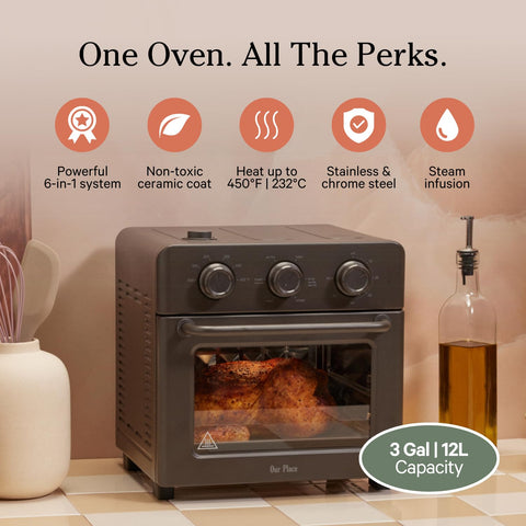 Our Place Wonder Oven interior de 12 litros ideal para 2–4 porciones