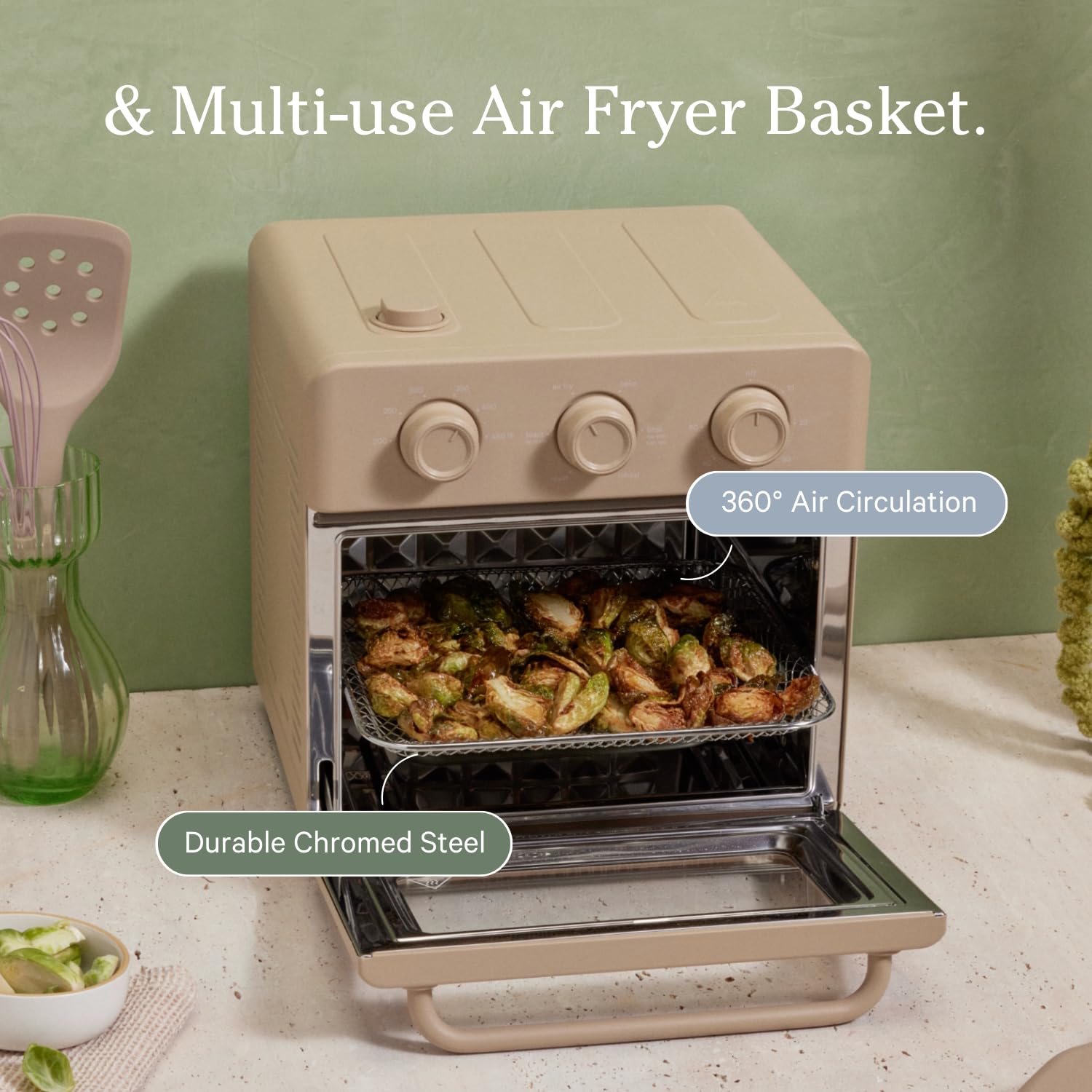 Our Place Wonder Oven Kit, compatible con horno hasta 450°F para mayor versatilidad.