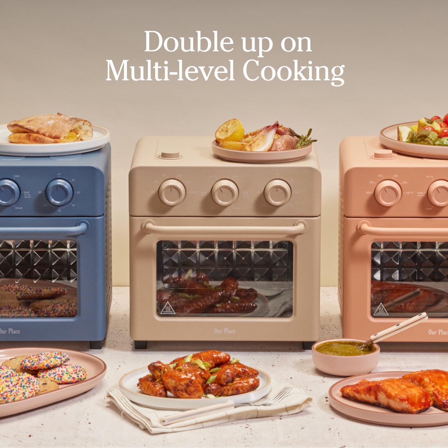 Our Place Wonder Oven Kit, uso versátil que permite cocinar varias recetas a la vez.