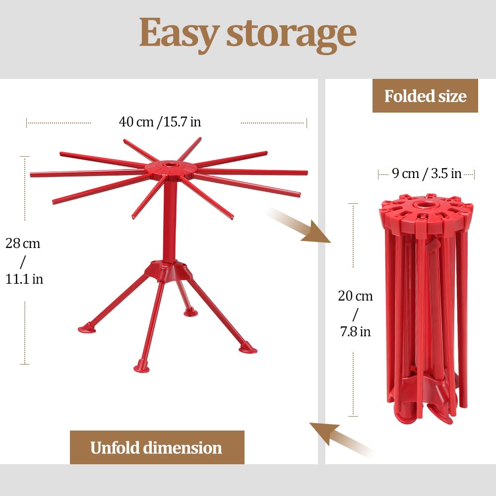 Ourokhome 10 brazos, secado eficiente de pastas para cocinar sin grumos.