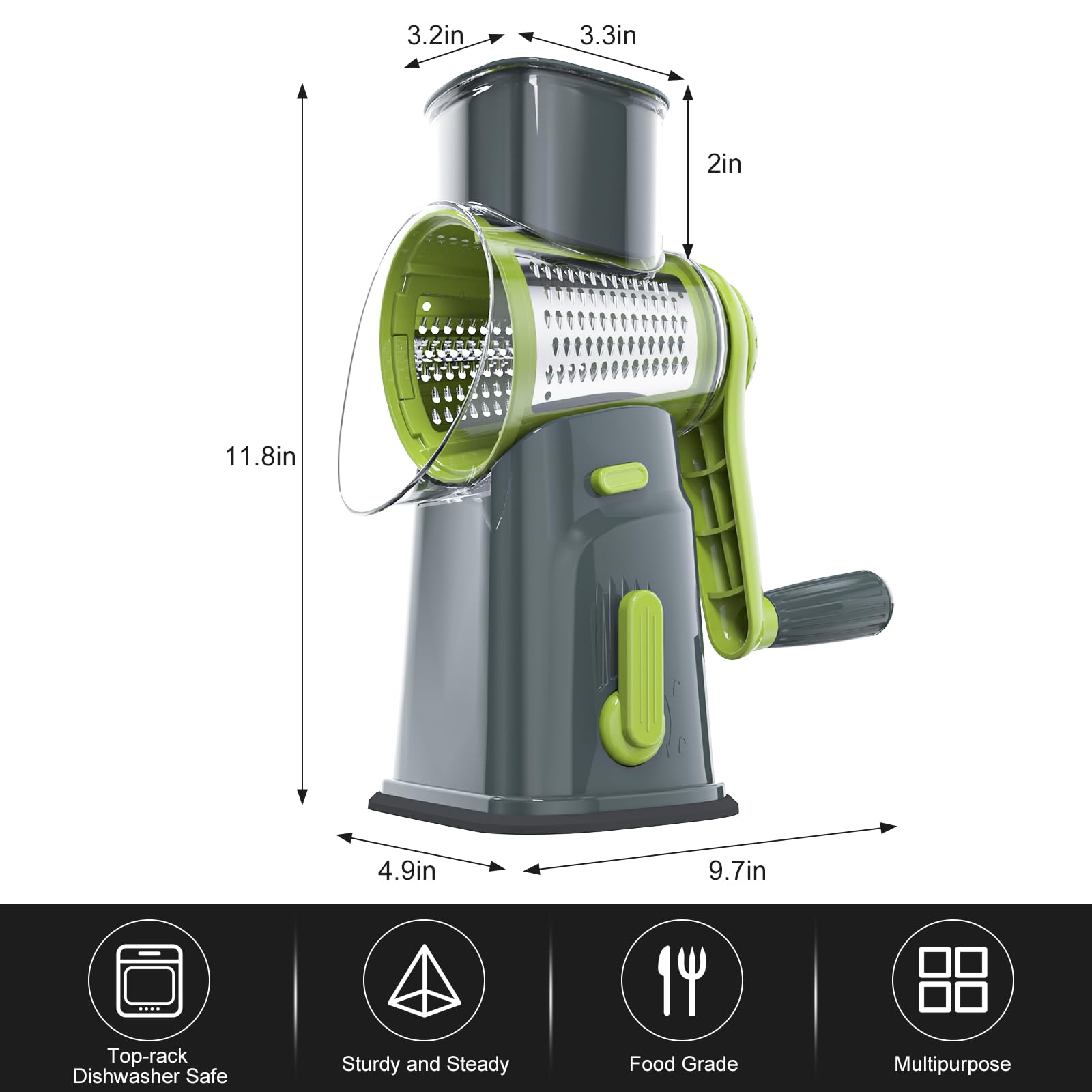 Ourokhome versatil para cocina y camping: corta y ralla en segundos