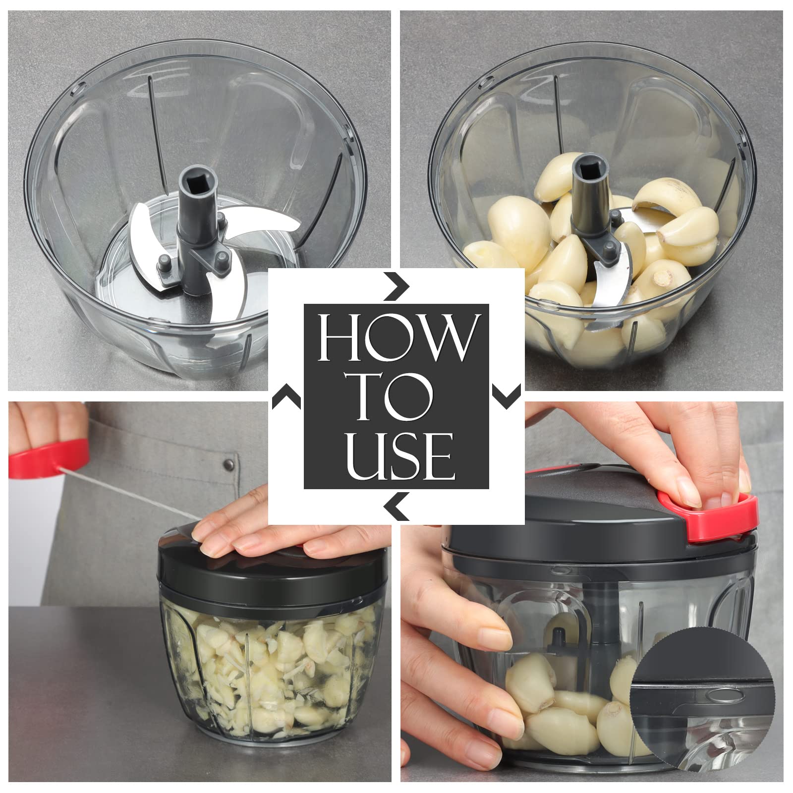 Ourokhome contenedor 650ml ideal para verduras y frutas