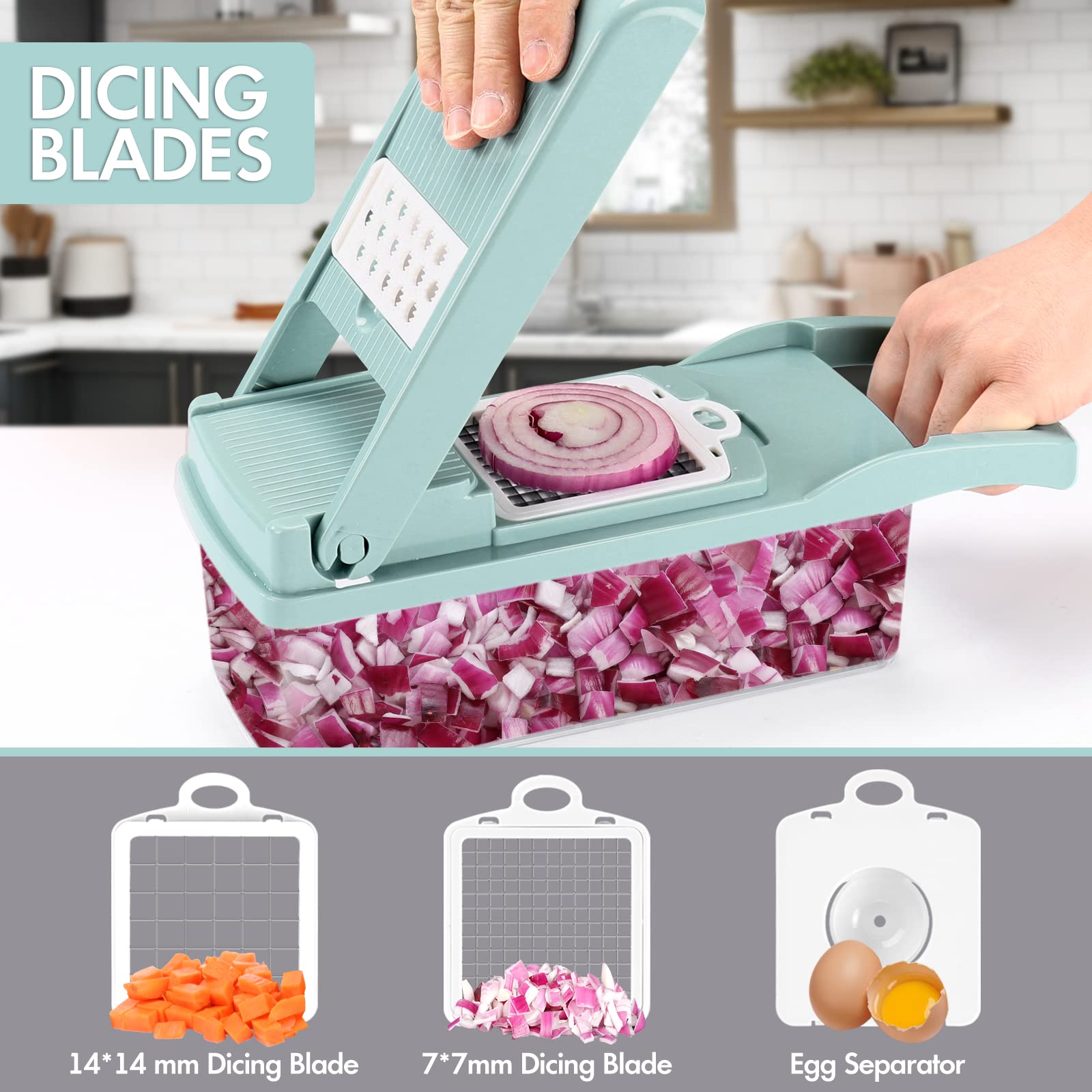 Ourokhome cuchillas afiladas y resistentes para rebanar y picar con precisión