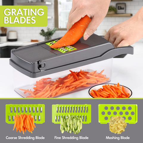 Cuchillas Ourokhome extra afiladas para dados y rallados uniformes