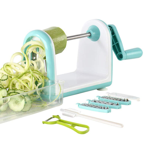 Ourokhome espiralizador calabacin con cuchillas variadas para fideos vegetales faciles