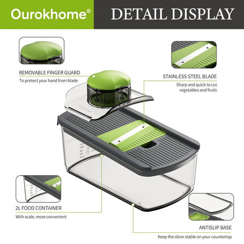 Corte de 4 mm Ourokhome para rebanados uniformes.