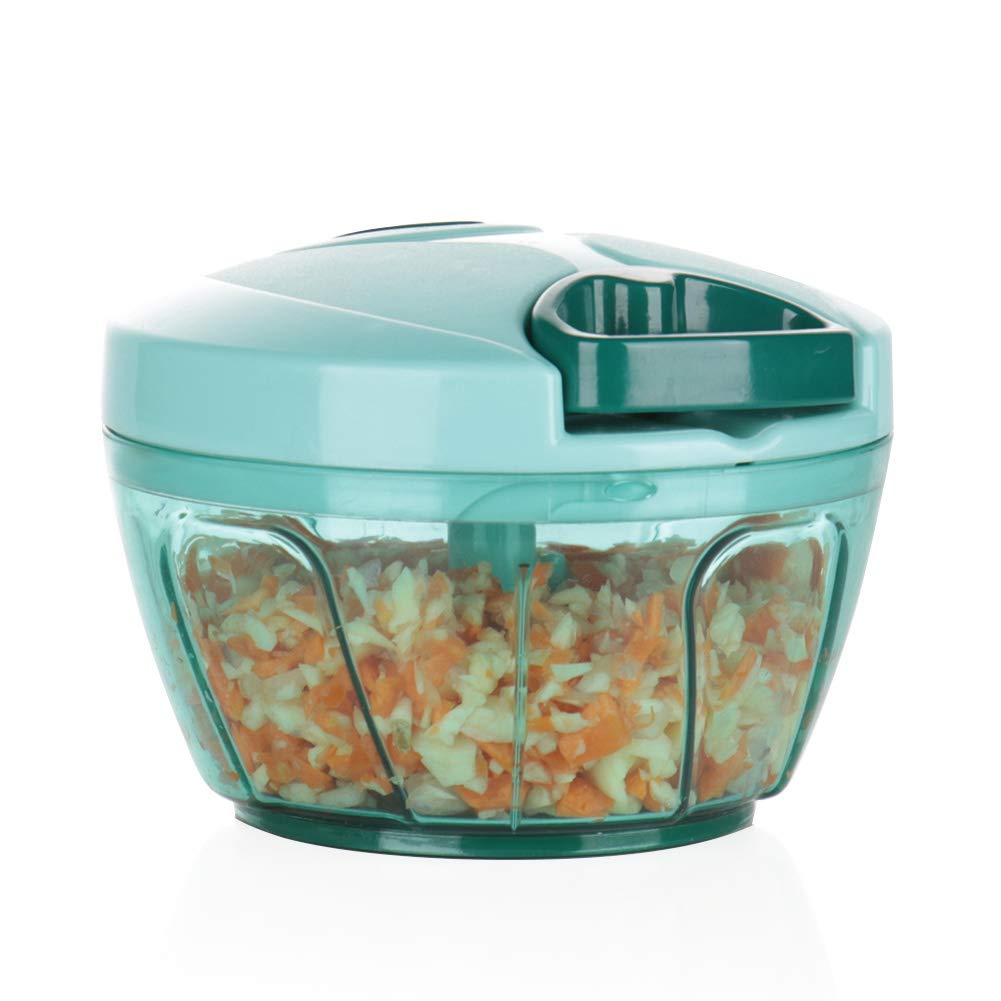 Ourokhome, vista superior del picador manual 500 ml, ideal para uso diario.
