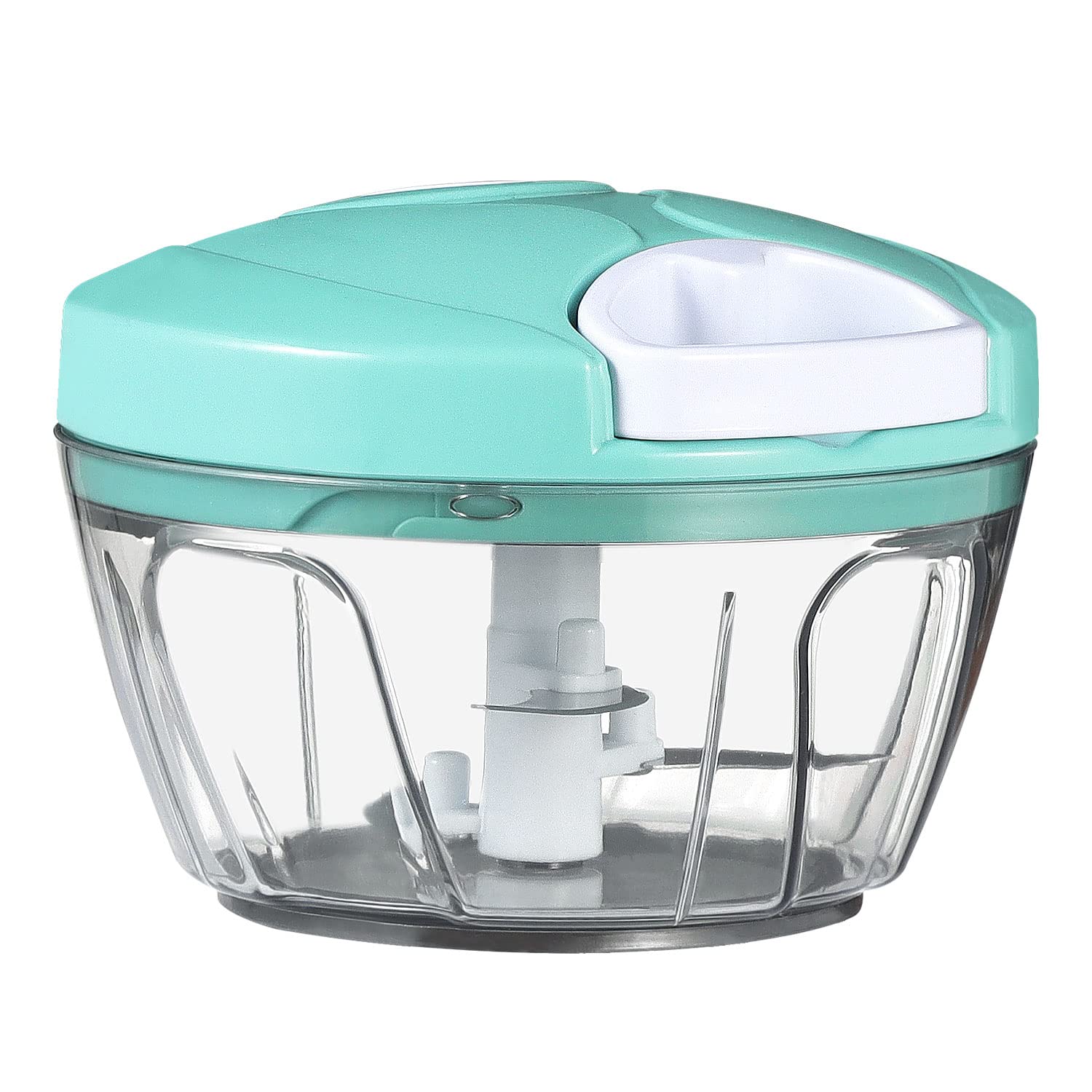 Ourokhome picadora manual, vista frontal, picado rápido sin electricidad.