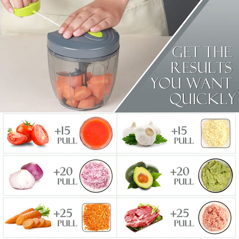 Ourokhome picadora-verduras-manual-cuerda uso práctico en la cocina