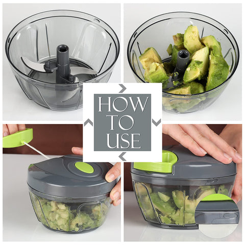 Ourokhome procesador manual para hierbas: picado fino para salsas.