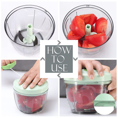 Ourokhome Procesador Manual: compacto y portátil para cocinar fuera de casa.