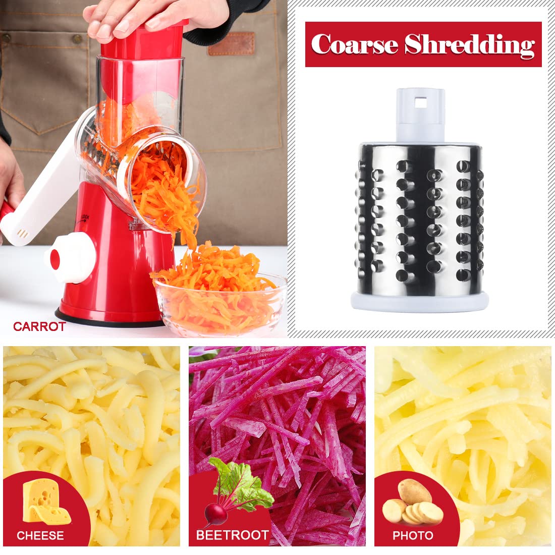 Ourokhome rallador para vegetales como patata y zanahoria