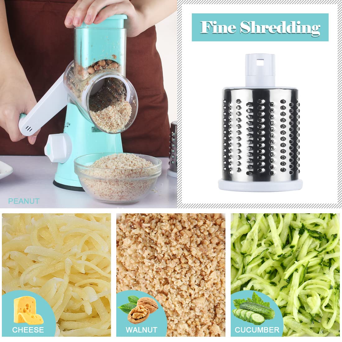 Ourokhome rebanador de verduras para toppings y ensaladas.
