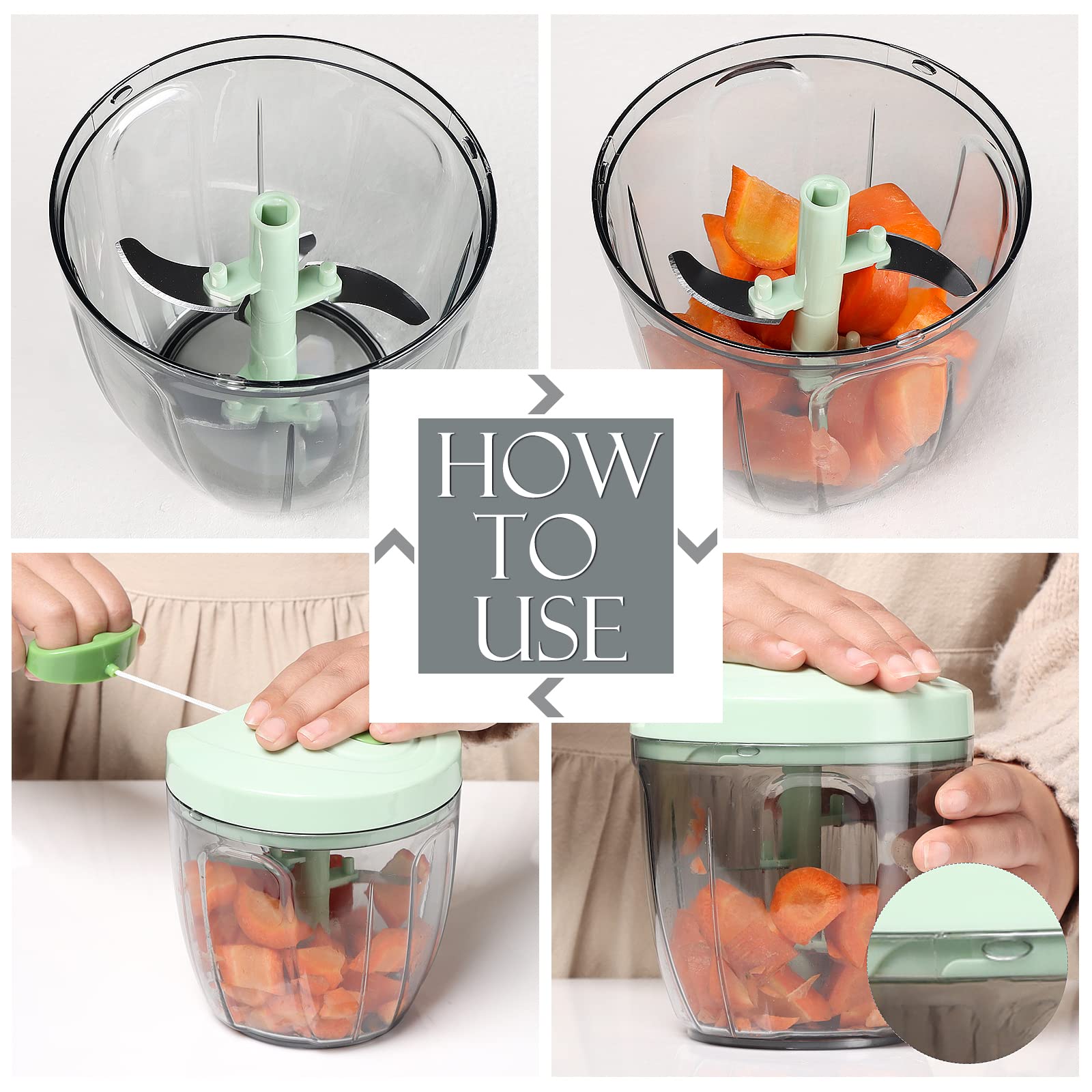 Usos multipropósito de Ourokhome para vegetales, frutas y hierbas.