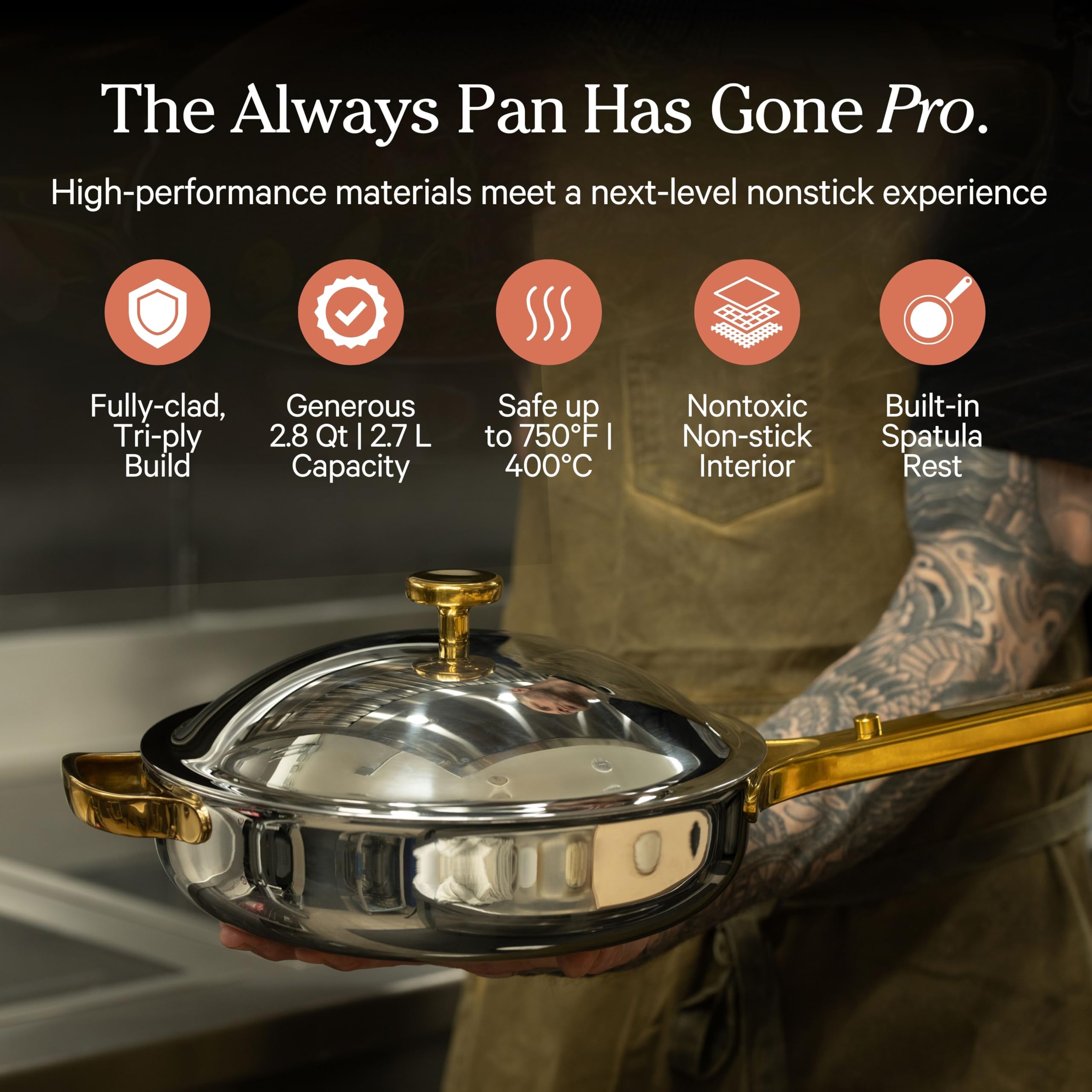 Our Place Titanium Pro Always Pan Pro sarten-salteo: ideal para saltear verduras.