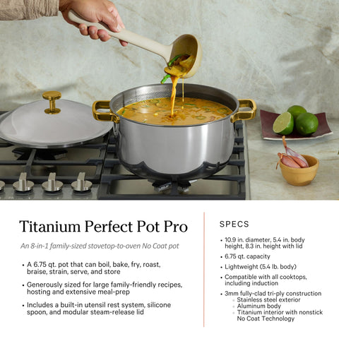 Our Place Titanium Pro cazo arroz: multiuso ideal para arroces y salsas.