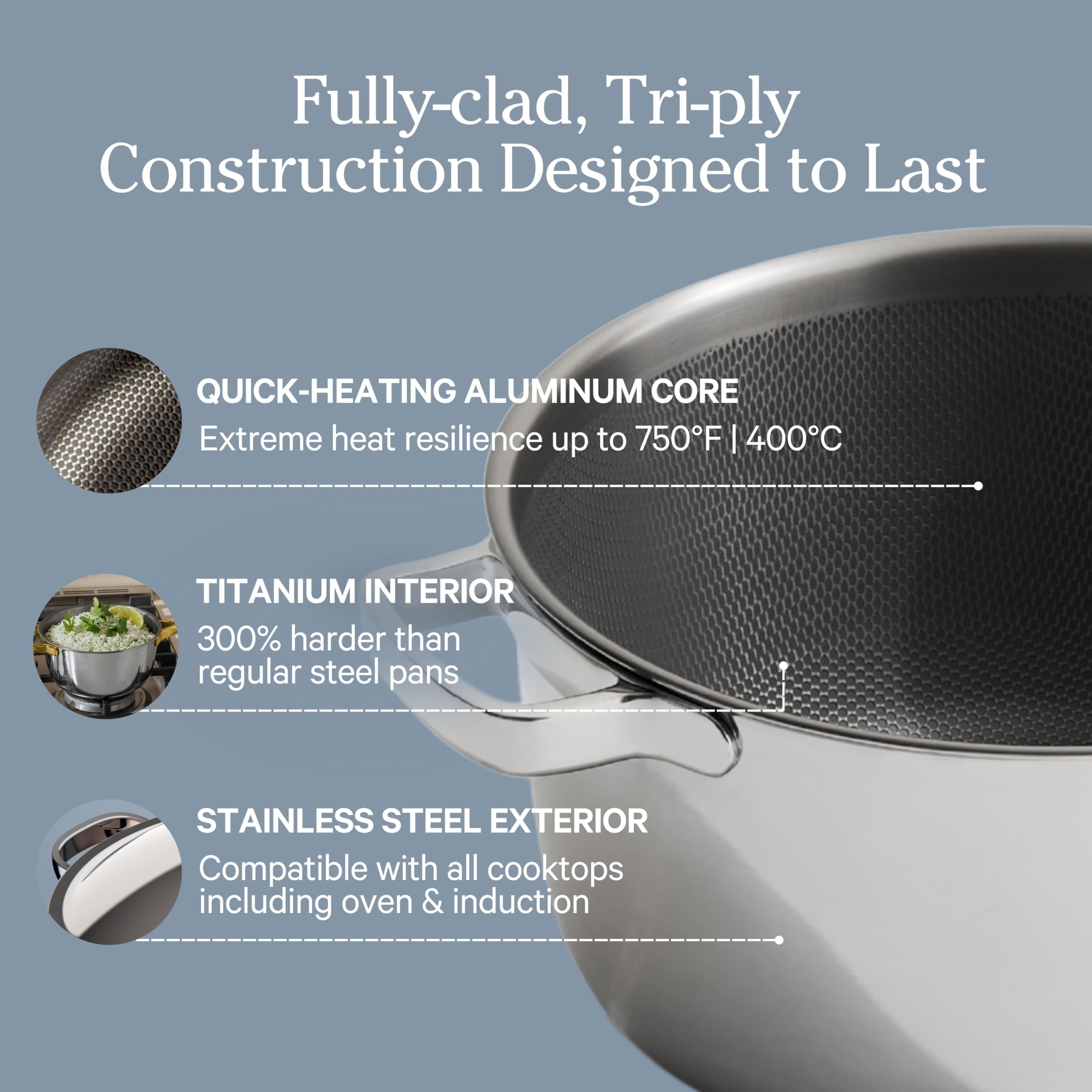 Our Place Titanium Pro Perfect Pot Pro olla-caldo: cocción lenta para porciones familiares.