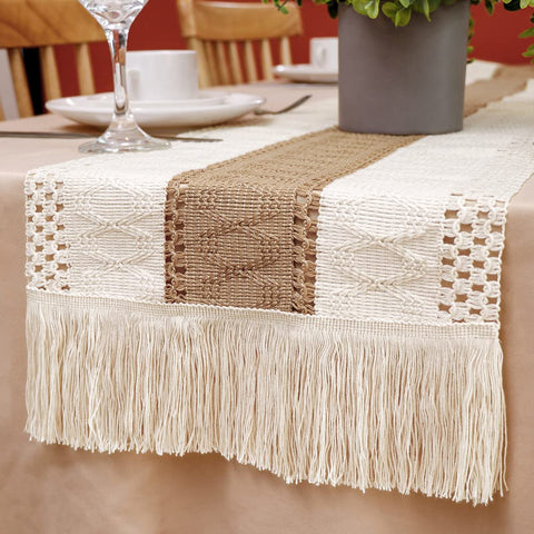 OurWarm camino de mesa macramé: ideal para bodas y eventos
