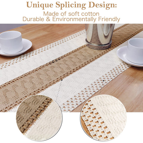 OurWarm camino de mesa macramé: adecuado para mesas largas