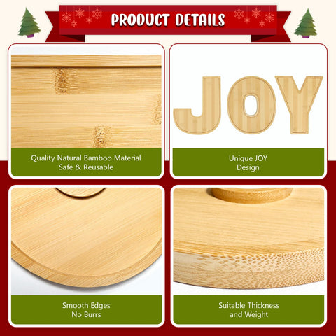 OurWarm JOY charcuteria bambu grande ideal para presentacion de aperitivos.