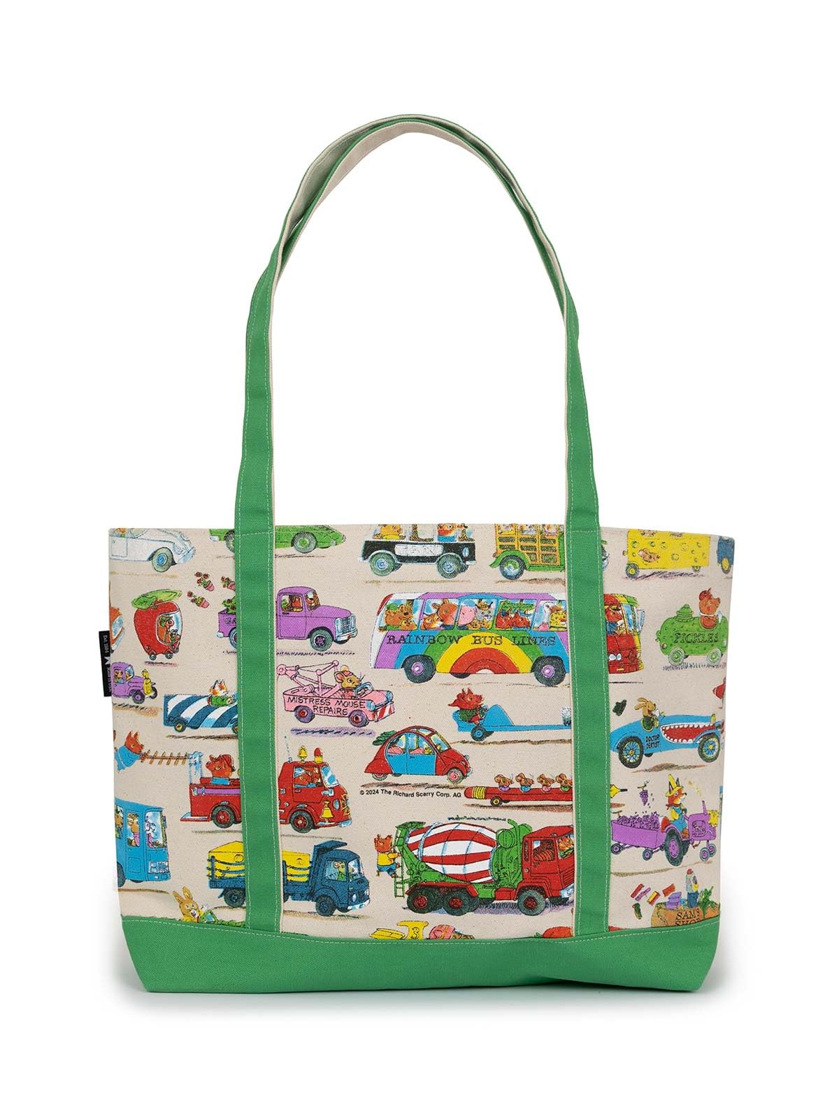 Out of Print tote con bolsillo interior para llaves y cuadernos
