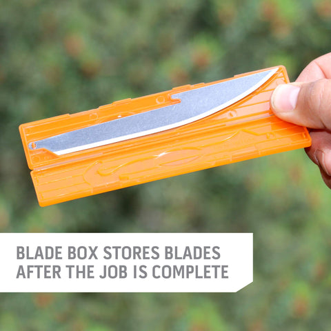 Outdoor Edge estuche naranja para almacenamiento de hojas tras uso