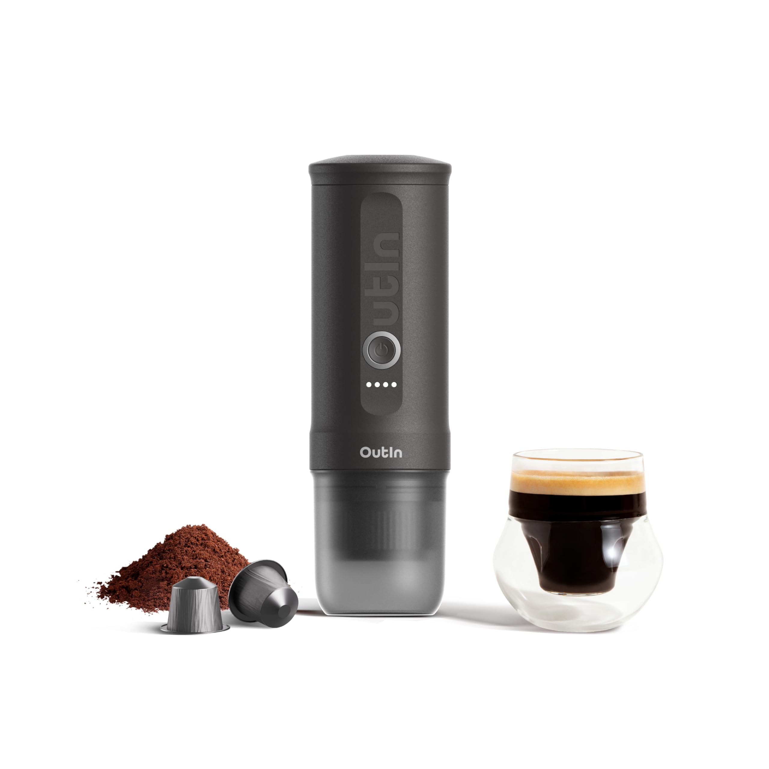 OutIn Nano cafetera portátil para campo, prepara café rápido