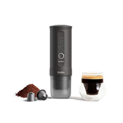 OutIn Nano cafetera portátil para campo, prepara café rápido