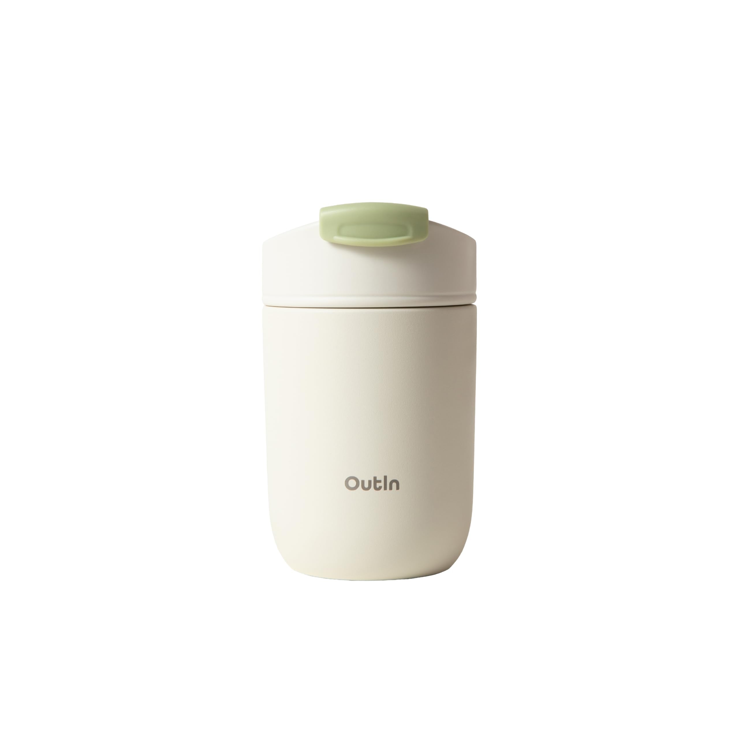 OutIn Travel Tumbler muestra su diseño ergonómico para un agarre cómodo.