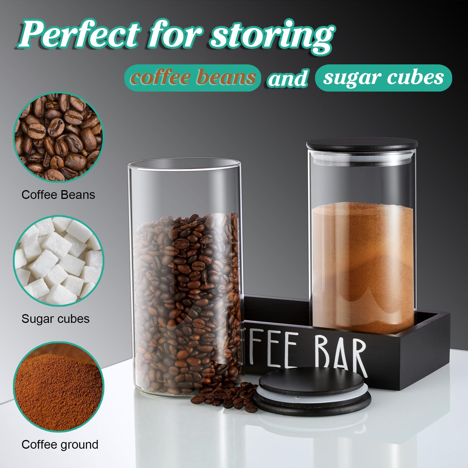 Tapas de bambú OUTNILI sellan herméticamente para conservar la frescura del café.