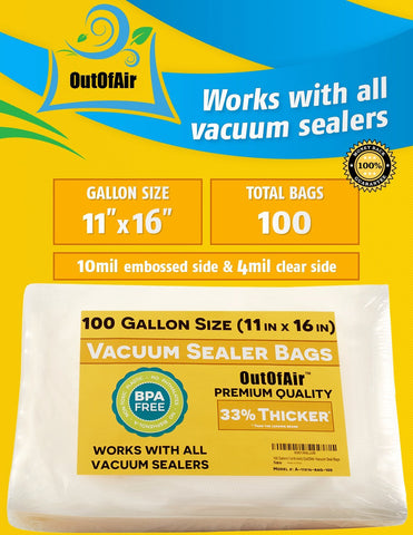OutOfAir 11x16 para sous vide, aptas para cocinar con control y jugos.