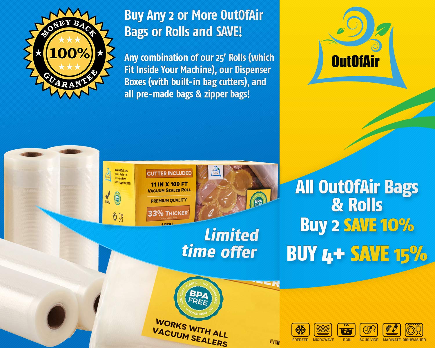 OutOfAir: caja con cortador ergonómico facilita ajustar el tamaño
