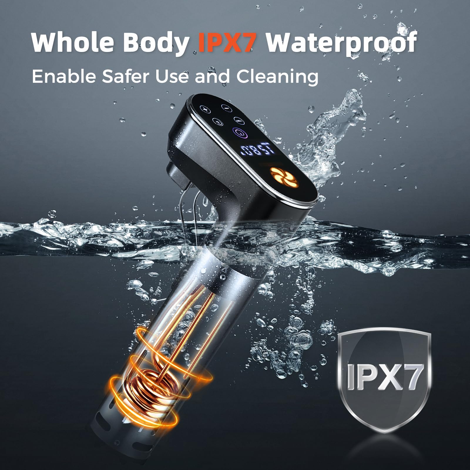 Outohome Sous Vide, motor brushless para operación silenciosa.
