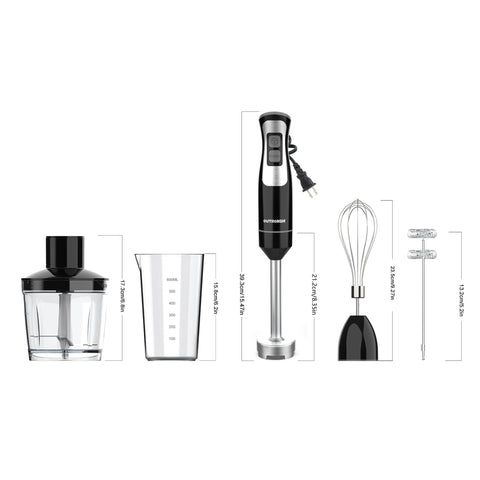 Picadora 500 ml OUTRONSM para picar hierbas, frutos secos y quesos.