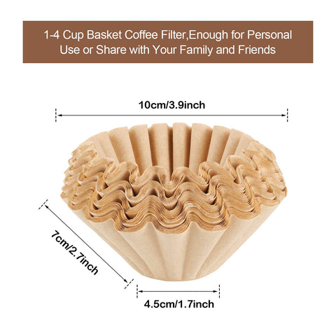Outus filtro de cesta con base de 4,5 cm y altura de 7 cm para cafetera 1-4 tazas.