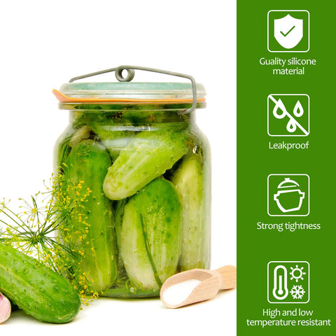 Outus junta de silicona amarilla para frascos, ayuda a conservar alimentos frescos.