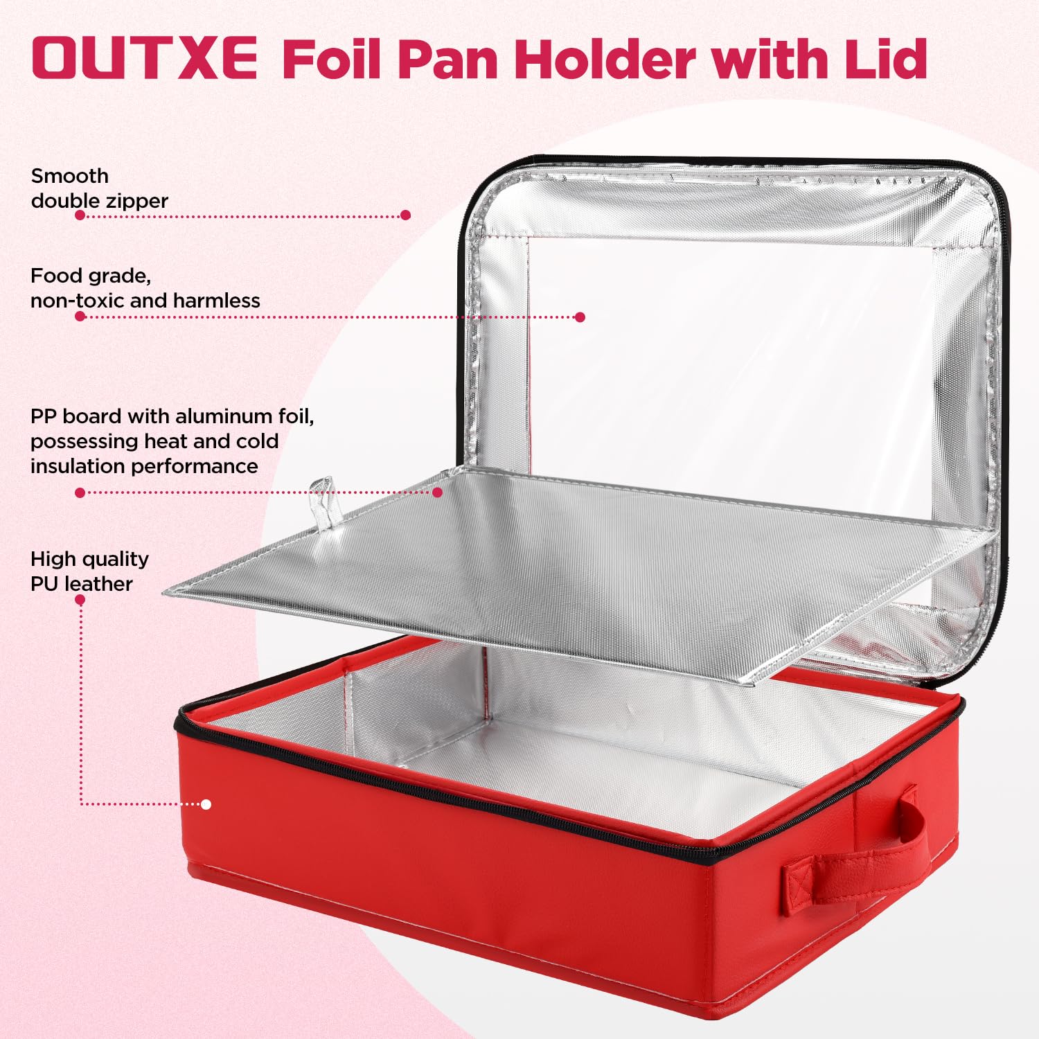 OUTXE interior recubierto de aluminio para aislamiento y limpieza.
