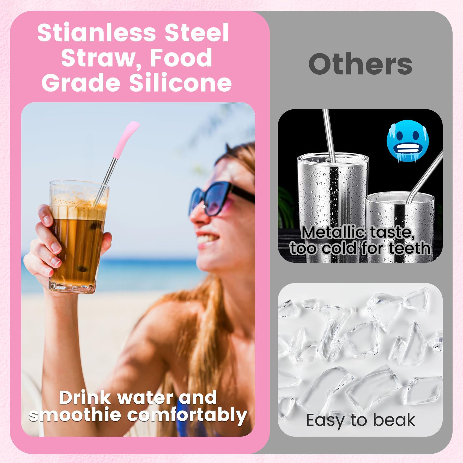 Pajilla OUTXE de 8 mm de diámetro, compatible con Stanley 30 oz y 40 oz.