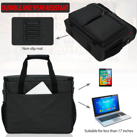 OUUTMEE bolsa bartender con compartimentos para bebidas y botellas